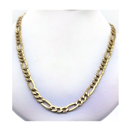 Cadena figaro de oro 18k 50 cm